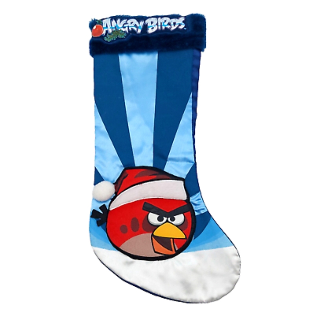 Angry Birds Christmas Holidays Santa 100% Genuine Stocking 18"